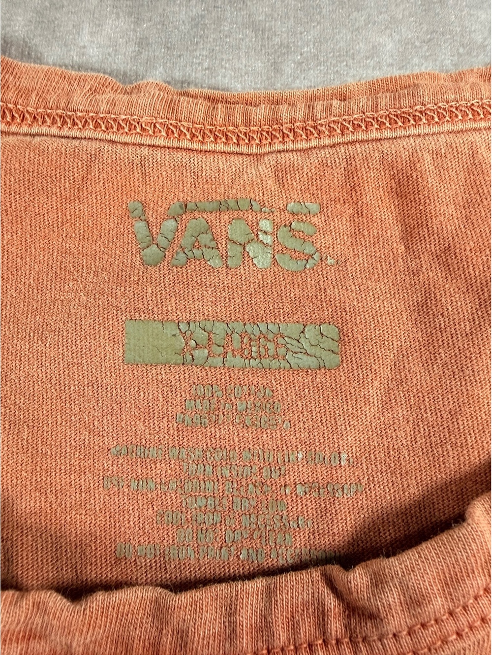 Vans Orange Sleeveless Crop Top Tank - Picture 3 of 3